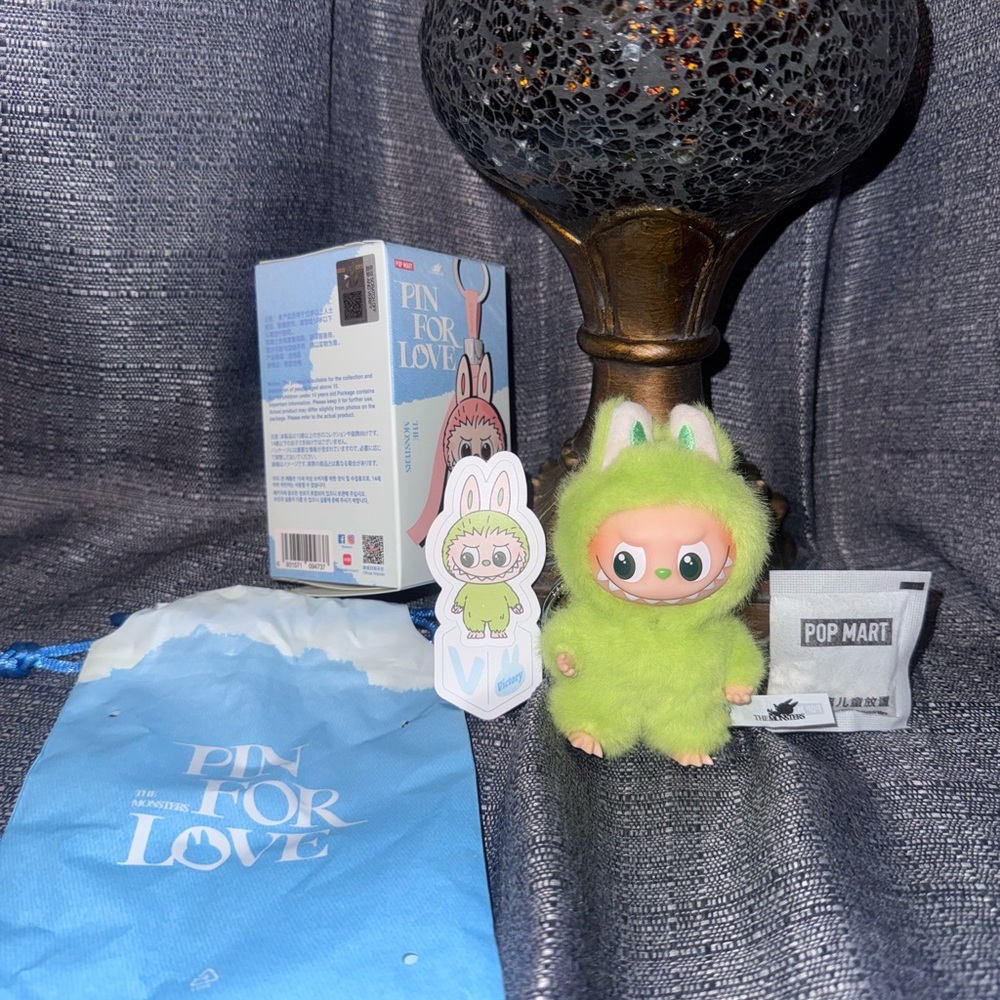 Labubu Pin for Love Series Vinyl Plush Pendant “V” The Monsters Popmart